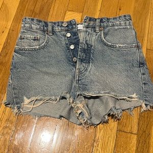 Zara Wash Blue Shorts